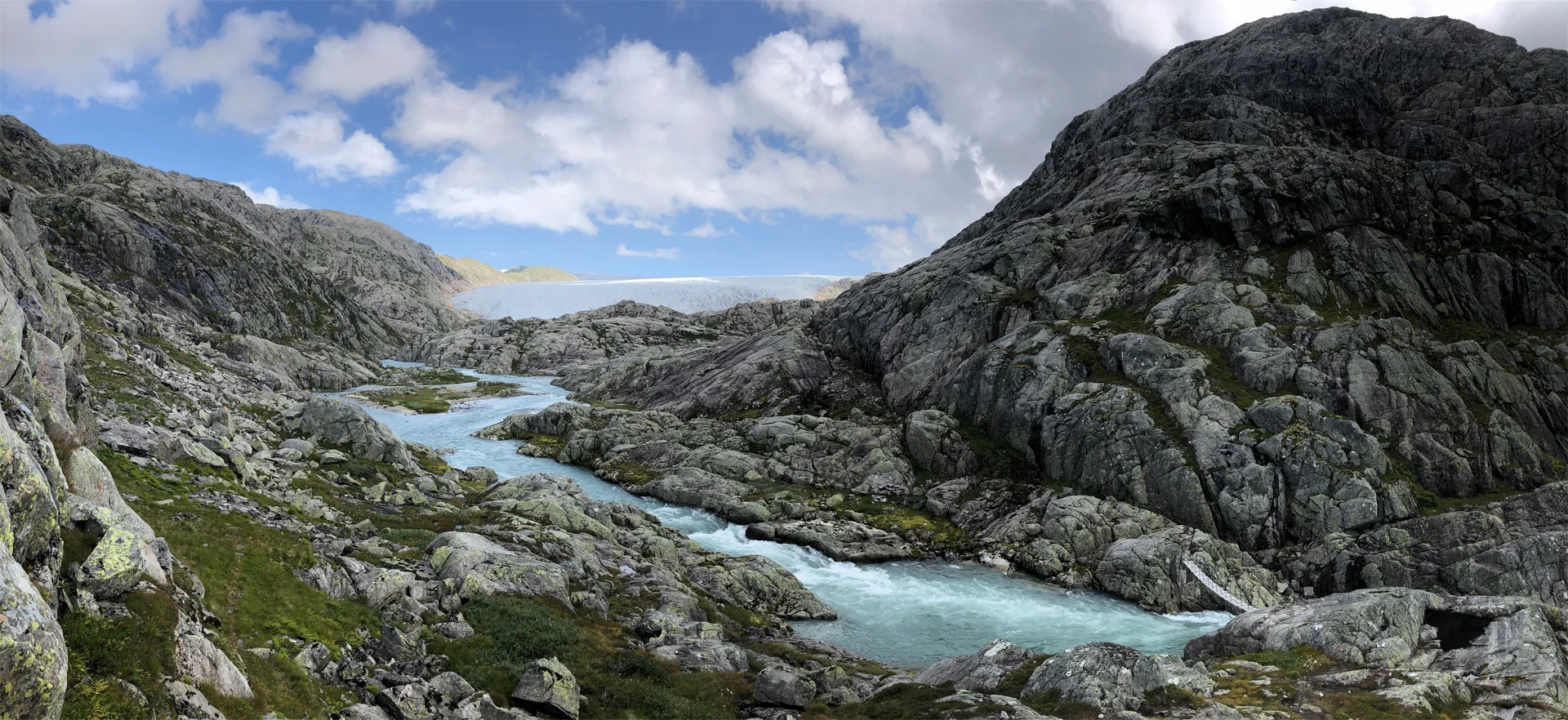 Svelgabreen (849 moh) fra Blådalen, Folgefonna sør