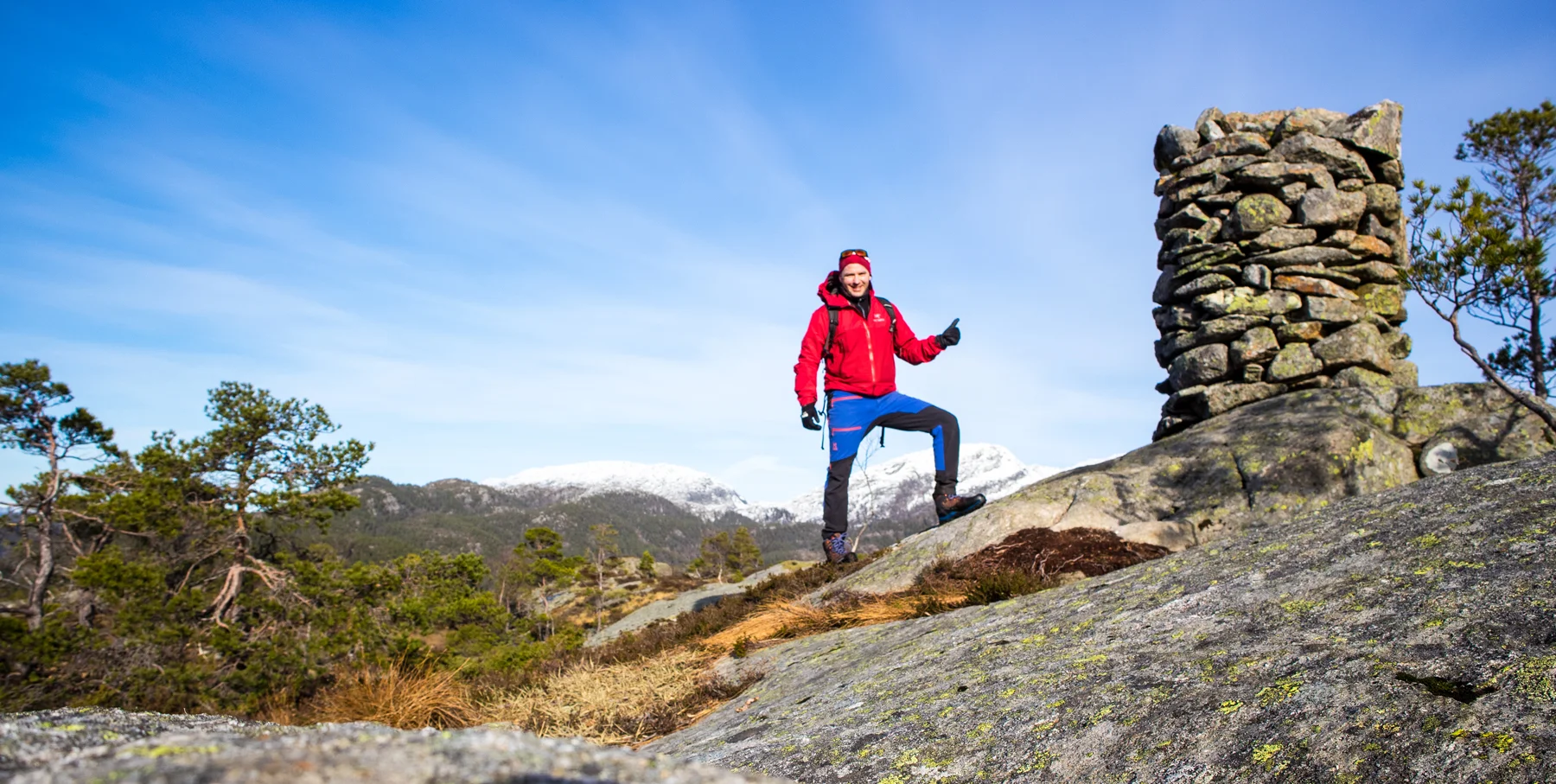 Beljaråsen (395 moh) fra Hafskor i Fusa